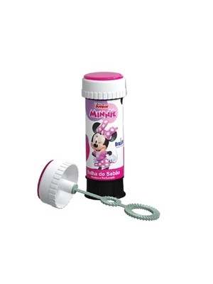 Bolha de Sabão com Jogo Minnie Frasco 60ml Atóxica e Segura para Crianças