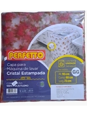 CAPA P/MAQUINA DE LAVAR CRISTAL ESTAMPADA GG 95X68X73CM UN.