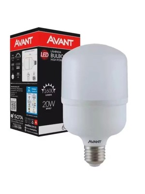 LAMPADA LED BULBO HP 20W 1450 LUMENS 6500K LUZ BRANCA UN. AVANT