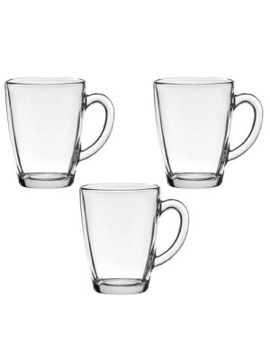 CANECA DE VIDRO PRINCE JG C/3PCS 230ML
