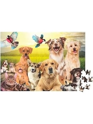 Quebra-Cabeça Cachorros Fofos Puzzle 250 Peças Amizade Animais