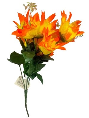 BUQUE 38CM C/ 7 FLORES UN. GM GOLD