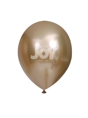 BALAO 9 OURO METALIZADO C/25PCS UN. BALOES JOY