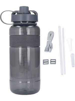 GARRAFA CANUDO DUPLO 2L PLASTICO 10,5CX10,5CX29,5CM UN. C3B