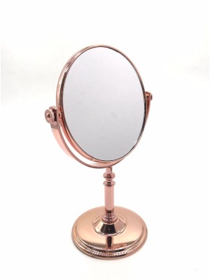 ESPELHO DE MESA REDONDO ARTICULAVEL PP BLOSSOM ROSE GOLD 22CMX12CM UN. WELLMIX