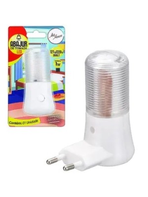 ABAJUR DE TOMADA VERTICAL LED BIVOLT UN. ZEIN