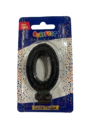 VELA SUPER NUMERO SIMPLES PRETO N 0 - (1730) UN. CURIFEST
