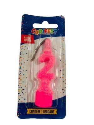 VELA STANDART ROSA BEBE N 2 - (3321) UN. CURIFEST