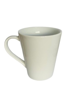 Caneca de Porcelana Cônica Branca 290ml Ideal para Café, Chá, Lembrancinhas e Personalização