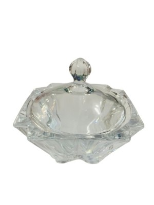 POTE DE VIDRO MINI COM TAMPA DECORATIVO UN. TOP IMPORTADORA
