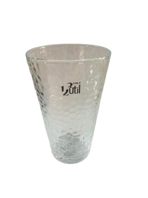 COPO MARTELADO DE VIDRO 340ML UN. 123 UTIL