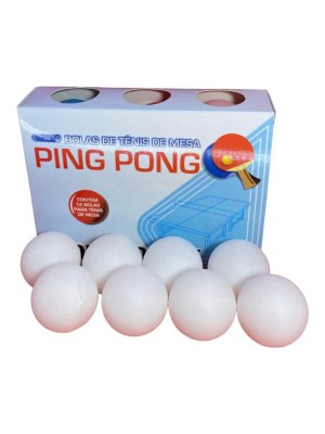 CAIXA DE BOLAS DE PING PONG C/12PCS BRANCA UN. BRINQUEDOS HORIZONTE