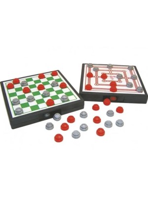 JOGO DE DAMA E TRILHA 13X13CM UN. ARTOYS