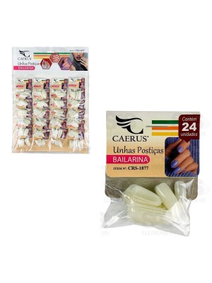 UNHA POSTIÇA CARTELA C/24PCS DE PLASTICO BAILARINA UN. AKASH IMPORTS