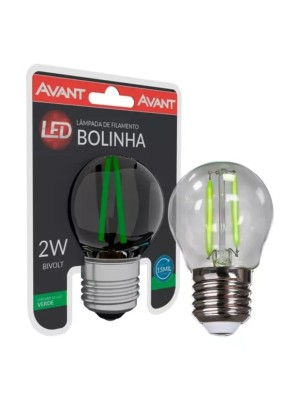 LÂMPADA LED DE FILAMENTO BOLINHA VERDE 2W BIVOLT 168035375 UN. AVANT