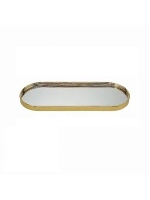 BANDEJA DECORATIVA DE VIDRO 30X12X1,5CM