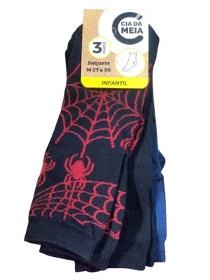 MEIA SOQUETE INFANTIL 3PARES 27-30 UN. CIA DA MEIA