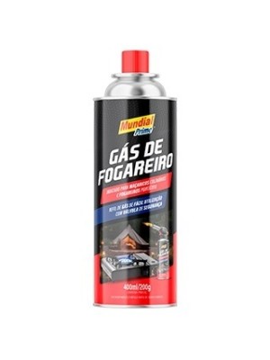 GAS DE FOGAREIRO 400ML/200G MUNDIAL PRIME UN. AEROFLEX