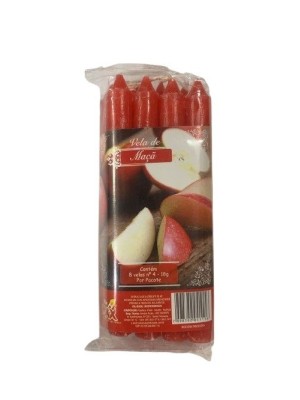 VELA PERFUMADA N 4 MAÇA 8PCS 18G UN. VELAS MAX