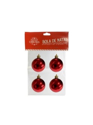 BOLA DE NATAL 4CM C/4PCS UN. MULTIART