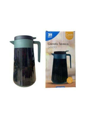 GARRAFA TERMICA LESOTO 1L PRETA-VERDE UN. XH IMPORT