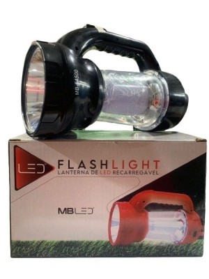 Lanterna LED Recarregável 21cm 3W Bivolt – Potente e Econômica