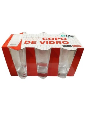 COPO TRANSPARENTE KIT C/6PCS 320ML