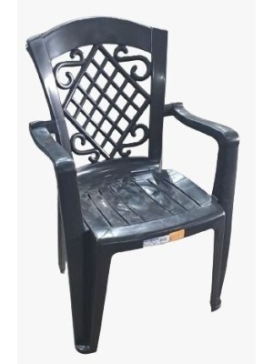 POLTRONA ESMERALDA PRETA 55,5X61X88CM UN. INJEPLASTEC