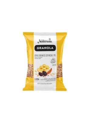 GRANOLA CEREAIS CROCANTES C/ PASSAS E MEL 250G UN. NATURALE