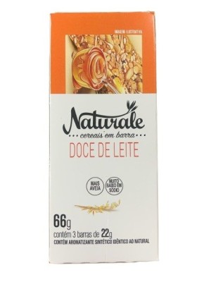CEREAIS BAR. 66G C/3 DOCE DE LEITE UN. NATURALE