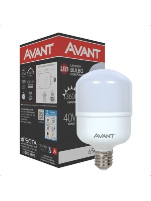 LAMPADA LED BULBO 40W 3200 LUMENS 6500K LUZ BRANCA UN. AVANT