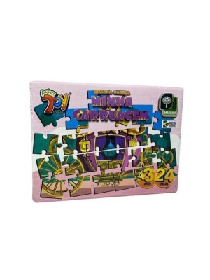 BRINQUEDO EM MDF QUEBRA CABECA 24 PECAS MINHA CARRUAGEM UN.