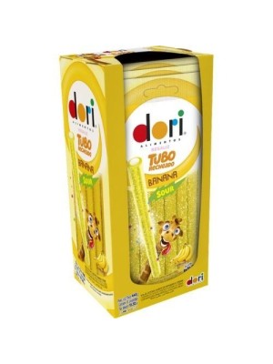 REGALIZ TUBO RECHEADO SABOR BANANA AZEDA 440G CX C/10PCS UN.