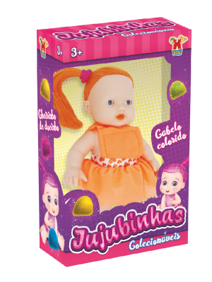 BONECA JUJUBINHAS - ROSA 16X7X26CM UN. MISTER BRINQUE