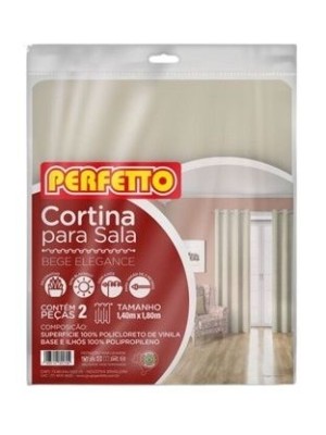 CORTINA SALA PVC BEGE ELEGANCE UN.
