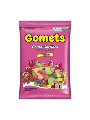 Bala de Goma Gomets Sortidas 700g Dori – Gomas Frutas Jellies Macias