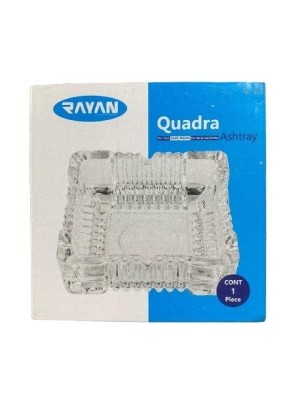 CINZEIRO DE VIDRO QUADRA ASHTRAY 175ML 10,5CM UN.