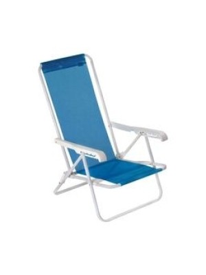 CADEIRA RECLINAVEL 4 POS AÇO PINTADO AZUL UN.