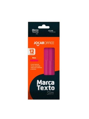 MARCA TEXTO SLIM ROSA DISPLAY C/12PCS UN.