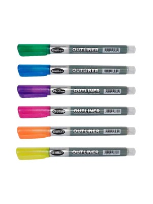MARCADOR METALICO PACOTE C/12 OASIS OUTLINER UN.