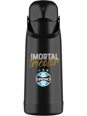 Garrafa Térmica Magic Pump 1,8L Grêmio  Preta