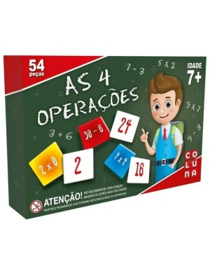 Jogo As 4 Operações Matemáticas Infantil Educativo 54 Peças Coluna Pais & Filhos