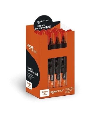 CORRETIVO CANETA 8ML CX C/12UN. JOCAR OFFICE
