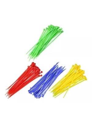 ABRACADEIRA DE NYLON COLORIDAS KIT C/100PCS UN.