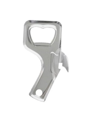 ABRIDOR DE GARRAFA E LATA INOX 9CM UN.