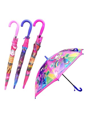 Guarda Chuva Infantil 50cm Desenhado Com Apito Colorido