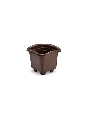 Vaso Quadrado Pequeno Coffee Compacto, Moderno e Ideal para Plantas Pequenas