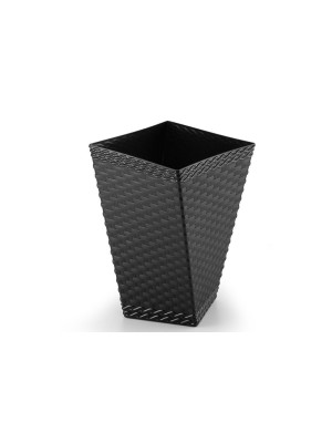 VASO TWISTER RATTAN PP 4,5L PRETO UN.