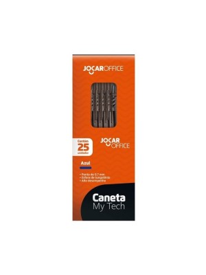 CANETA ESF.MY-TECH CX C/25PCS 0.7MM AZUL UN. JOCAR OFFICE