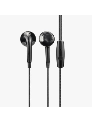 FONE DE OUVIDO HIT PRETO EARBUDS C/FIO E MICROFONE LETRON UN.